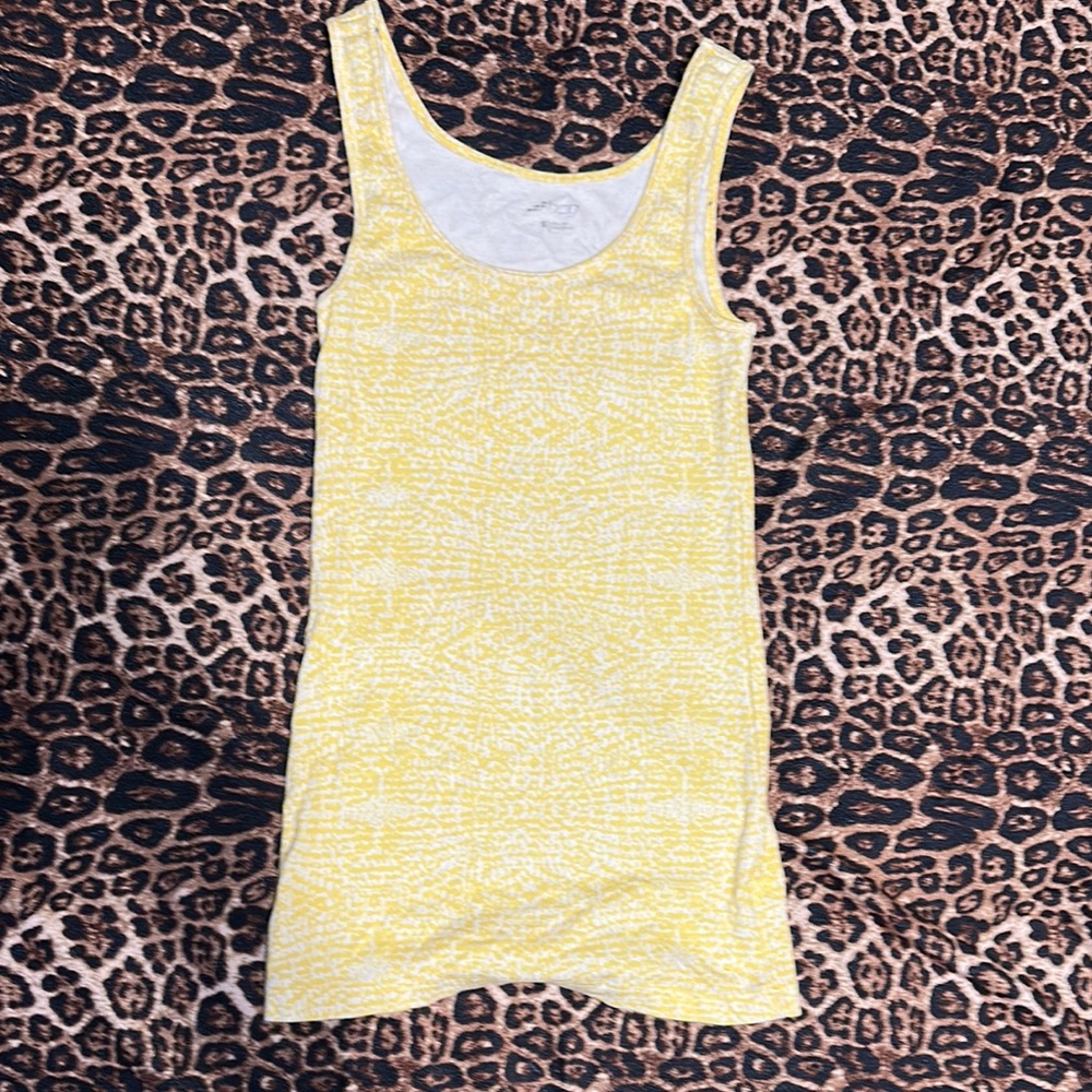 Yellow Patterned Tank top